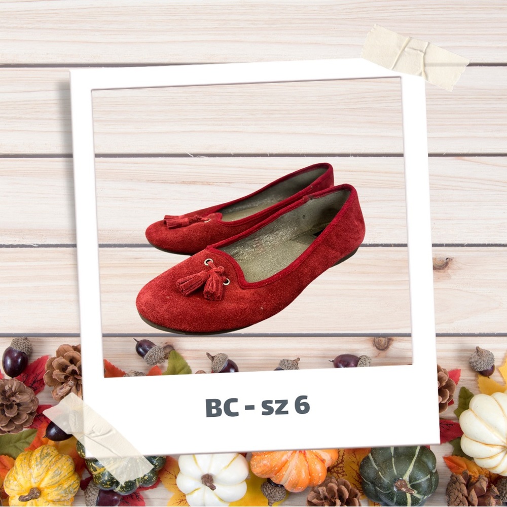 Red Suede Tassel Loafers - Cozy & Stylish